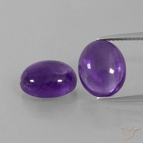 7.15ctw Natürlicher Mittelviolett Amethyst, Oval, Transparent