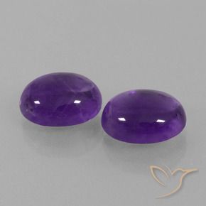 7.15 ct natürliche Mittelviolett Amethyst-Edelsteine, Oval, Transparent