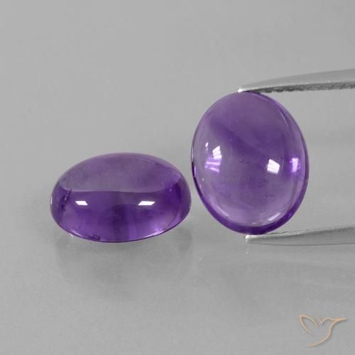 6.87 ct natürliche Mittelviolett Amethyst-Edelsteine, Oval, Transparent