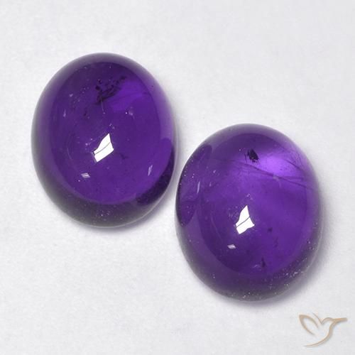 7.70ctw Natürlicher Mittelviolett Amethyst, Oval, Transparent