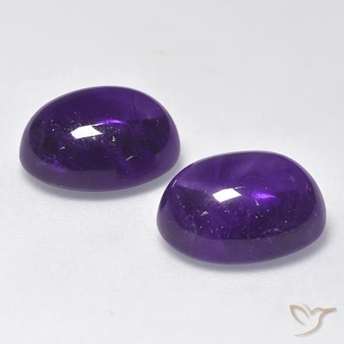 7.70 ct natürliche Mittelviolett Amethyst-Edelsteine, Oval, Transparent
