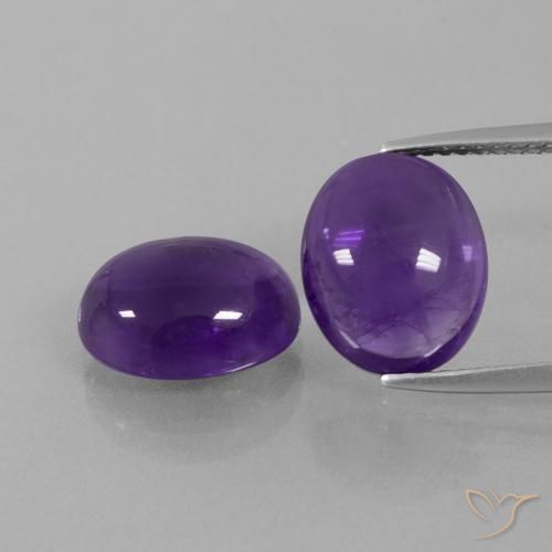 7.39ctw Natürlicher Mittelviolett Amethyst, Oval, Transparent
