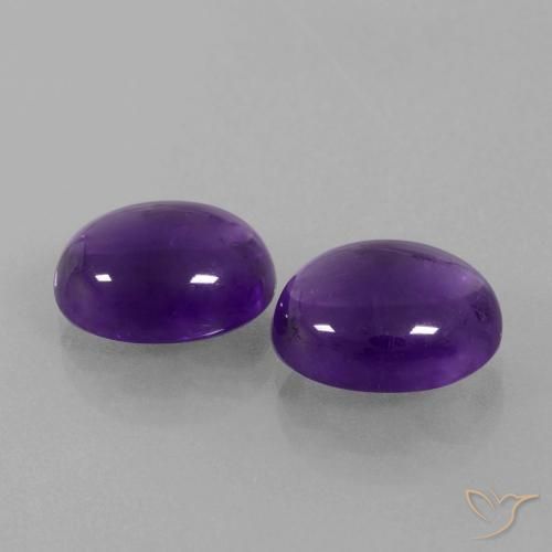 7.39 ct natürliche Mittelviolett Amethyst-Edelsteine, Oval, Transparent