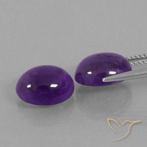 7.12 ct natürliche Mittelviolett Amethyst-Edelsteine, Oval, Transparent