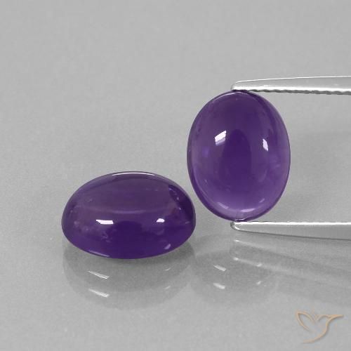 5.40ctw Natürlicher Mittelviolett Amethyst, Oval, Transparent