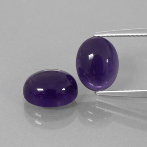 5.73 ct natürliche dunkelviolett Amethyst-Edelsteine, Oval Schliff, Transparent