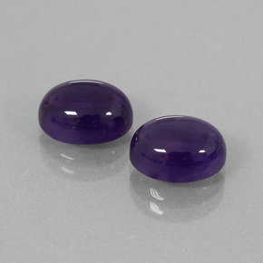 5.73 ct natürliche dunkelviolett Amethyst-Edelsteine, Oval Schliff, Transparent