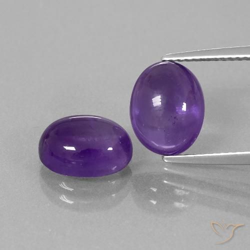5.72ctw Natürlicher Mittelviolett Amethyst, Oval, Transparent