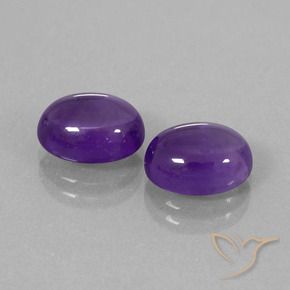 5.72 ct natürliche Mittelviolett Amethyst-Edelsteine, Oval, Transparent