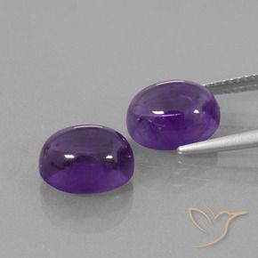 6.68 ct natürliche Mittelviolett Amethyst-Edelsteine, Oval, Transparent
