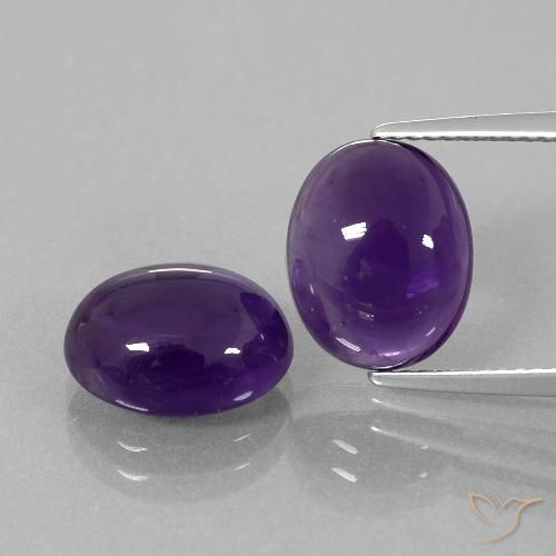 7.30ctw Natürlicher Mittelviolett Amethyst, Oval, Transparent