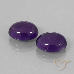 7.30 ct natürliche Mittelviolett Amethyst-Edelsteine, Oval, Transparent