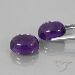 9.22 ct natürliche Mittelviolett Amethyst-Edelsteine, Oval, Transparent