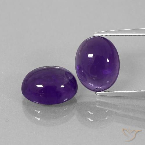 7.45ctw Natürlicher Mittelviolett Amethyst, Oval, Transparent