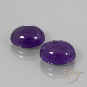 7.45 ct natürliche Mittelviolett Amethyst-Edelsteine, Oval, Transparent