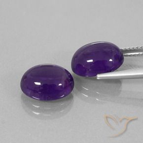 7.45 ct natürliche Mittelviolett Amethyst-Edelsteine, Oval, Transparent