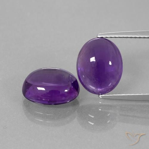 7.64ctw Natürlicher Mittelviolett Amethyst, Oval, Transparent