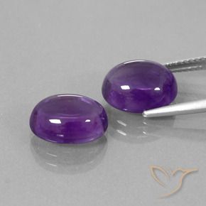 7.64 ct natürliche Mittelviolett Amethyst-Edelsteine, Oval, Transparent