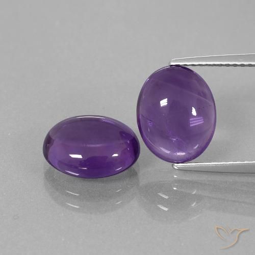 6.69ctw Natürlicher Mittel-helles Violett Amethyst, Oval, Transparent