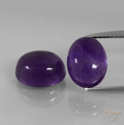 6.59ctw Natürlicher Mittelviolett Amethyst, Oval, Transparent