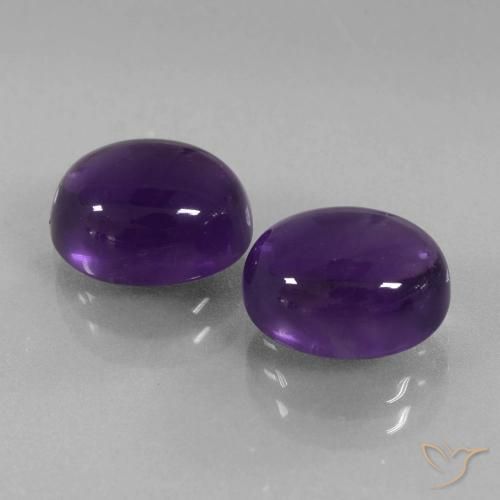 6.59 ct natürliche Mittelviolett Amethyst-Edelsteine, Oval, Transparent