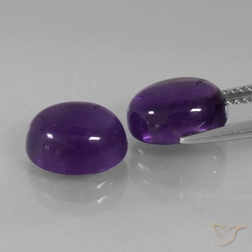 6.59 ct natürliche Mittelviolett Amethyst-Edelsteine, Oval, Transparent