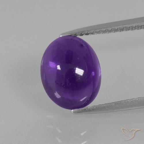 3.62ct Natürlicher Mittelviolett Amethyst, Oval, Transparent
