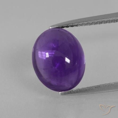 3.81ct Natürlicher Mittelviolett Amethyst, Oval, Transparent