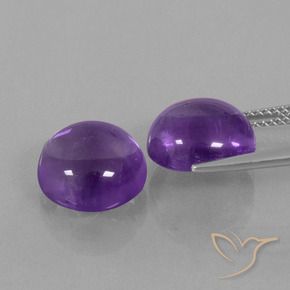 10.21 ct natürliche Mittelviolett Amethyst-Edelsteine, Runden, Transparent