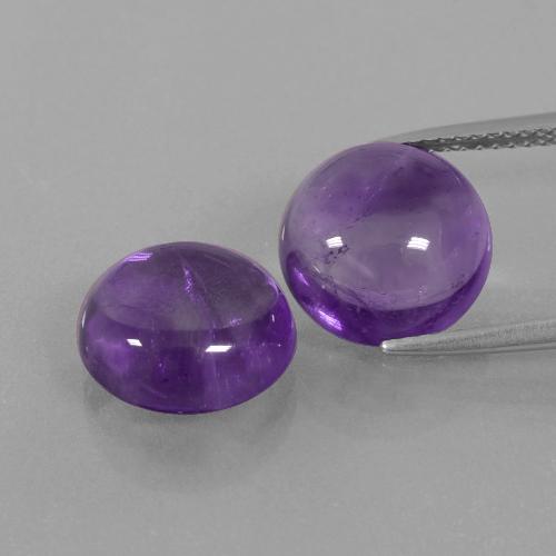 9,66 ct natürliche Mittelviolett Amethyst-Edelsteine, Rund Schliff, Transparent