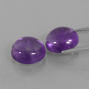 9,66 ct natürliche Mittelviolett Amethyst-Edelsteine, Rund Schliff, Transparent