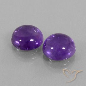 9.45 ct natürliche Mittelviolett Amethyst-Edelsteine, Runden, Transparent