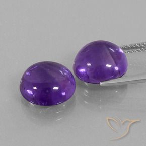 9.45 ct natürliche Mittelviolett Amethyst-Edelsteine, Runden, Transparent