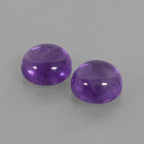 5.60 ct natürliche Mittel-helles Violett Amethyst-Edelsteine, Rund Schliff, Transparent