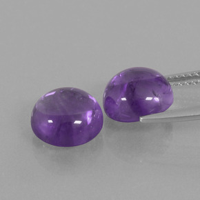 5.60 ct natürliche Mittel-helles Violett Amethyst-Edelsteine, Rund Schliff, Transparent
