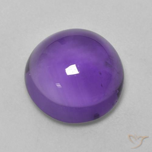 4.55ct Natürlicher Mittel-helles Violett Amethyst, Runden, Transparent
