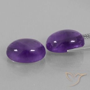 13.75 ct natürliche Mittel-helles Violett Amethyst-Edelsteine, Oval, Transparent