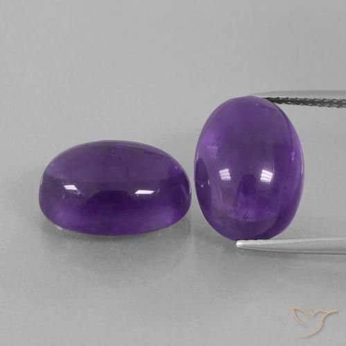14.02ctw Natürlicher Mittel-helles Violett Amethyst, Oval, Transparent