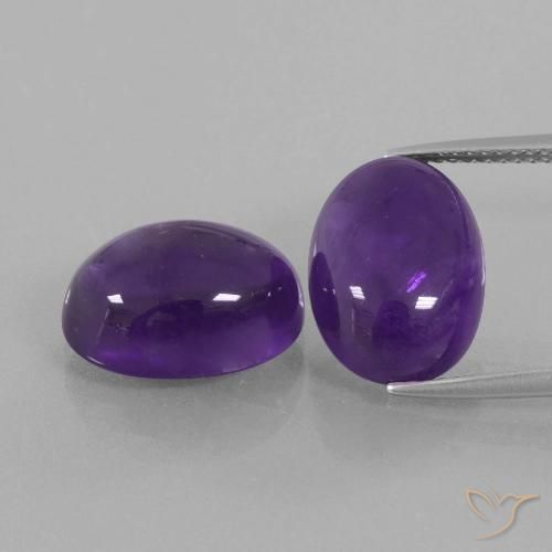 13.76ctw Natürlicher Mittelviolett Amethyst, Oval, Transparent