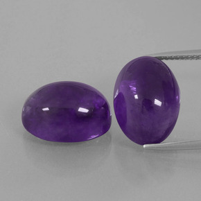  ct natürliche Violet Amethyst-Edelsteine, Oval Schliff, Transparent