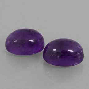  ct natürliche Violet Amethyst-Edelsteine, Oval Schliff, Transparent