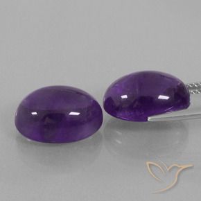 14.31 ct natürliche Mittelviolett Amethyst-Edelsteine, Oval, Transparent