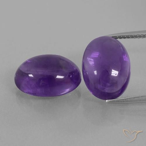 12.81ctw Natürlicher Mittelviolett Amethyst, Oval, Transparent