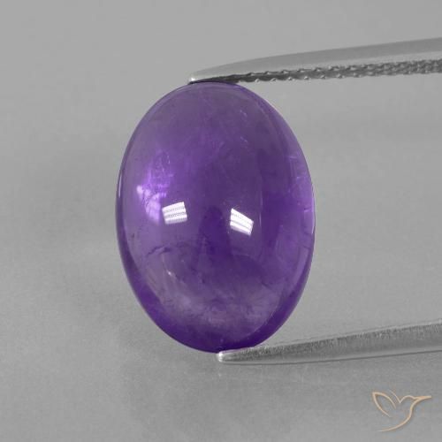 6.34ct Natürlicher Mittel-helles Violett Amethyst, Oval, Transparent