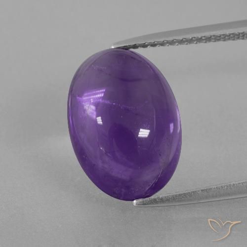 6.85ct Natürlicher Mittelviolett Amethyst, Oval, Transparent