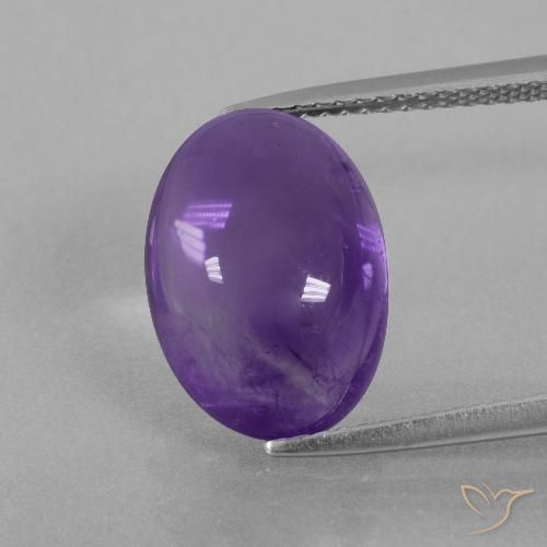 6.46ct Natürlicher Mittelviolett Amethyst, Oval, Transparent