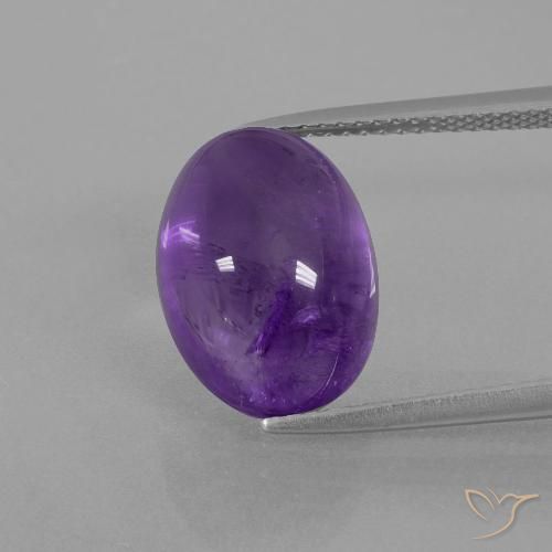 7.58ct Natürlicher Mittelviolett Amethyst, Oval, Transparent