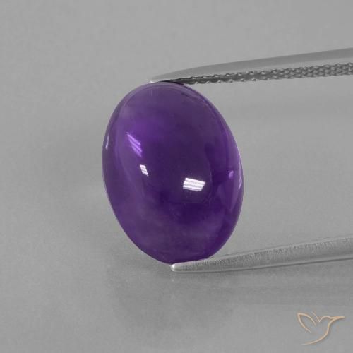 6.72ct Natürlicher Mittelviolett Amethyst, Oval, Transparent