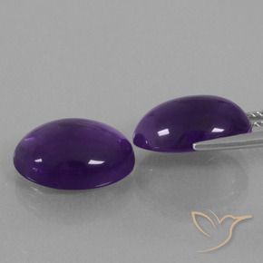 11.24 ct natürliche dunkelviolett Amethyst-Edelsteine, Oval, Transparent