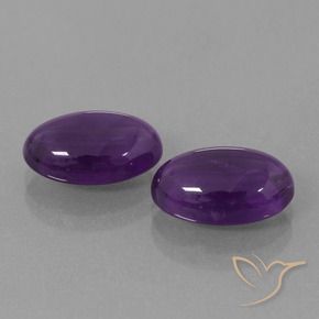 6.38 ct natürliche Rötliches Violett Amethyst-Edelsteine, Oval, Transparent